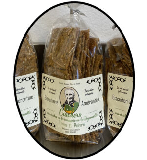 Crackers aux drêches de brasserie - thym et poivre